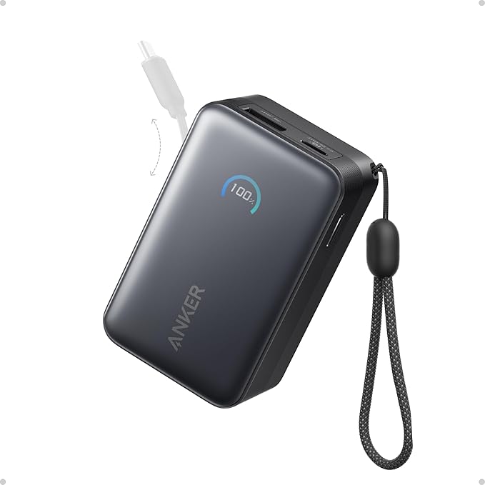 Anker Anker Nano Power Bank, 10,000mAh with Built-in Cable