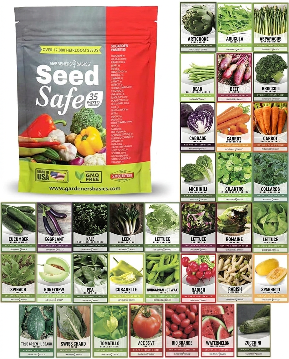 Gardeners Basics Victory Garden Heirloom Seeds, 35 Varieties